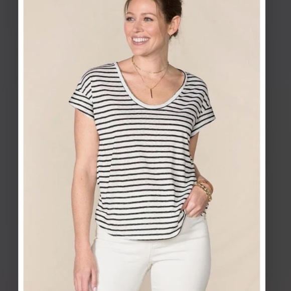 Matilda Jane Tops - Matilda Jane Good Hart - Sienna Striped Scoop Neck Knit Tee